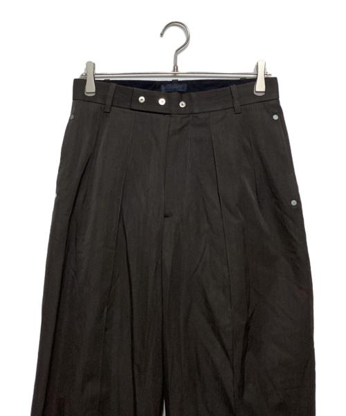 Omar Afridi（オマールアフリディ）Omar Afridi (オマールアフリディ) PRESSED TROUSERS ブラウン サイズ:44の古着・服飾アイテム