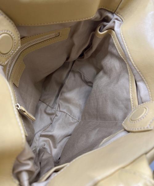 genten（ゲンテン）genten (ゲンテン) ラムレザーハンドバッグ イエローの古着・服飾アイテム