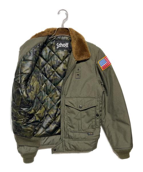 Schott（ショット）Schott (ショット) コーデュラポリスマンジャケット グリーン サイズ:Sの古着・服飾アイテム