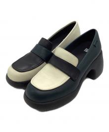 CAMPER（カンペール）の古着「TWINS パンプス」｜グリーン×ブラック×ホワイト