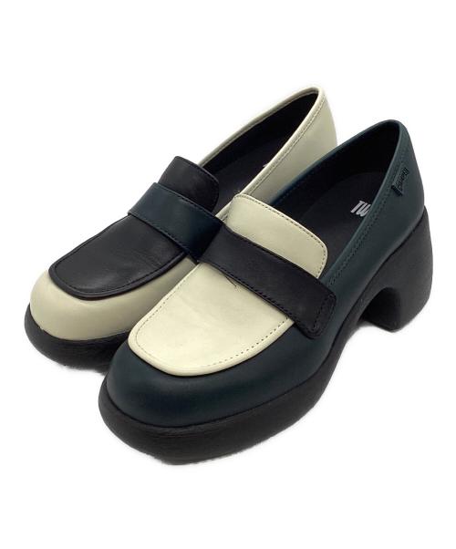 CAMPER（カンペール）CAMPER (カンペール) TWINS パンプス グリーン×ブラック×ホワイト サイズ:37の古着・服飾アイテム