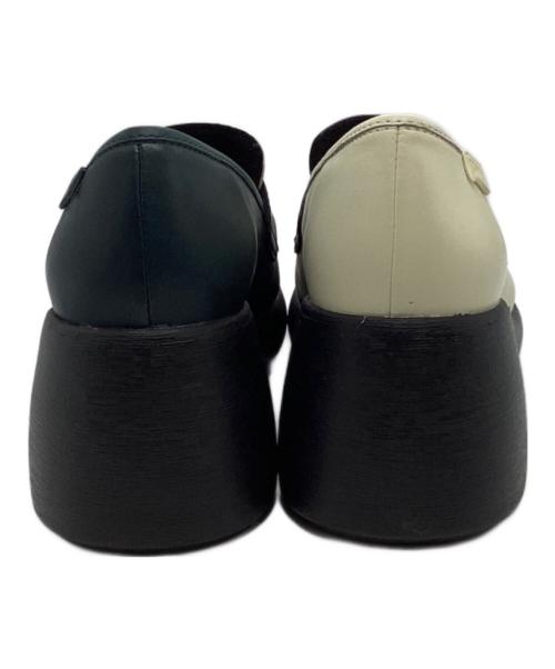 CAMPER（カンペール）CAMPER (カンペール) TWINS パンプス グリーン×ブラック×ホワイト サイズ:37の古着・服飾アイテム