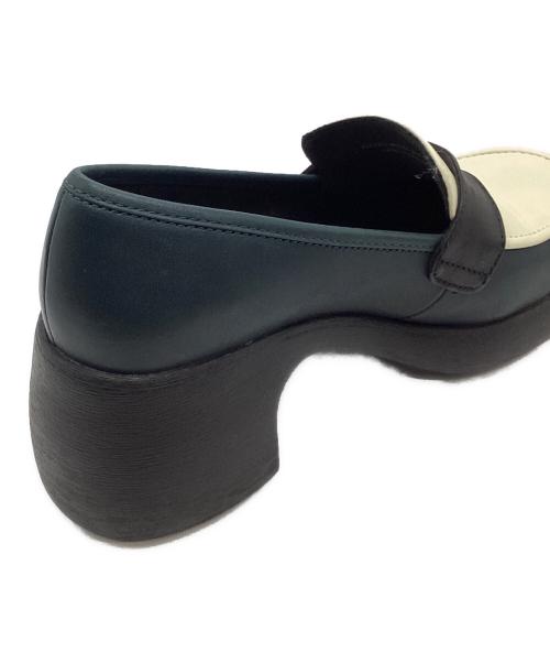 CAMPER（カンペール）CAMPER (カンペール) TWINS パンプス グリーン×ブラック×ホワイト サイズ:37の古着・服飾アイテム