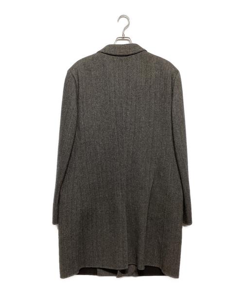 ERMENEGILDO ZEGNA（エルメネジルド・ゼニア）ERMENEGILDO ZEGNA (エルメネジルド・ゼニア) ヘリンボーン ウールチェスターコート ブラウン サイズ:58の古着・服飾アイテム