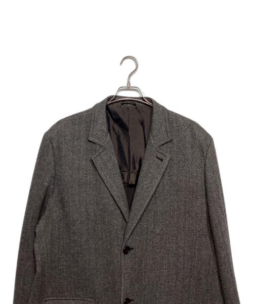 ERMENEGILDO ZEGNA（エルメネジルド・ゼニア）ERMENEGILDO ZEGNA (エルメネジルド・ゼニア) ヘリンボーン ウールチェスターコート ブラウン サイズ:58の古着・服飾アイテム