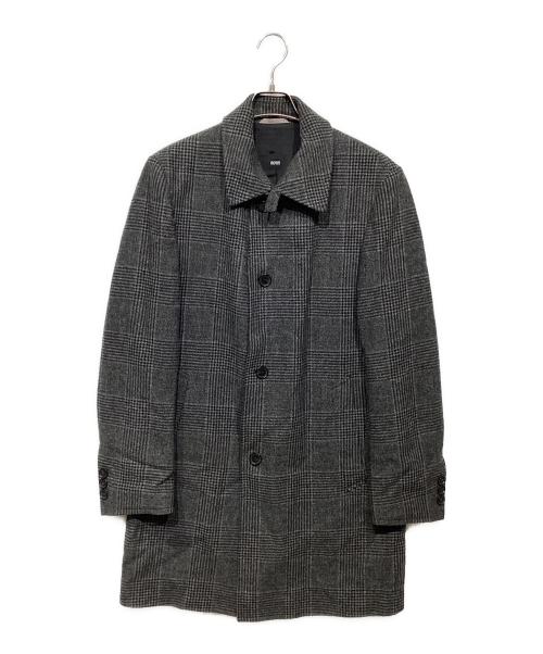 BOSS（ボス）BOSS (ボス) ウールステンカラーコート グレー サイズ:48の古着・服飾アイテム