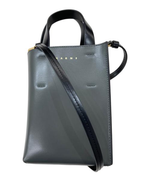 MARNI（マルニ）MARNI (マルニ) ミュゼオナノ 2WAYバッグ グレー×イエローの古着・服飾アイテム