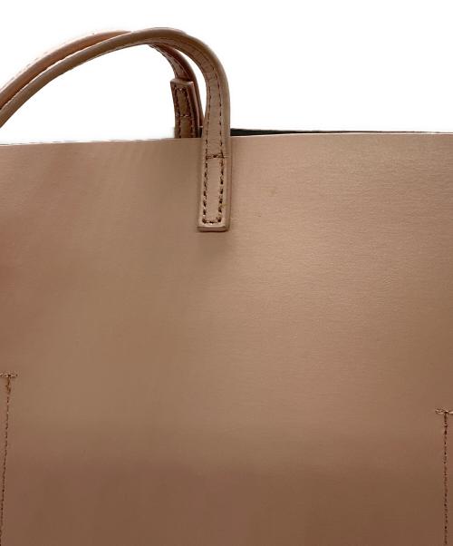 YAHKI（ヤーキ）YAHKI (ヤーキ) ダブルフェイスミニバスケットバッグ ピンクの古着・服飾アイテム