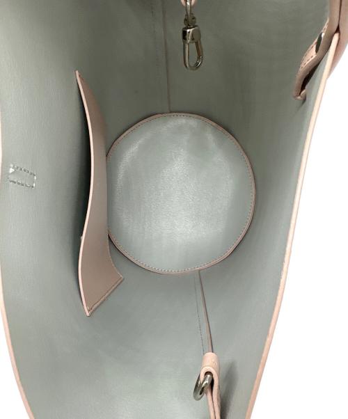 YAHKI（ヤーキ）YAHKI (ヤーキ) ダブルフェイスミニバスケットバッグ ピンクの古着・服飾アイテム