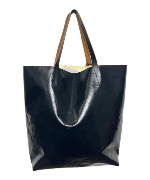 MARNI（マルニ）MARNI (マルニ) PVCバイカラーショッピングバッグ アイボリー×ブラックの古着・服飾アイテム