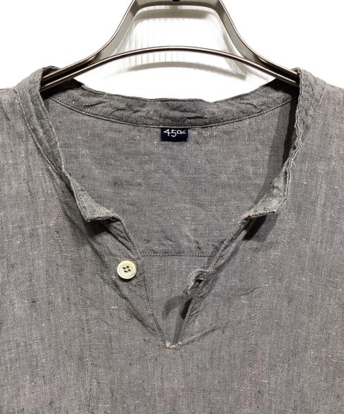 45R（フォーティファイブ・アール）45R (フォーティファイブ・アール) リネンプルオーバーシャツ グレー サイズ:4の古着・服飾アイテム
