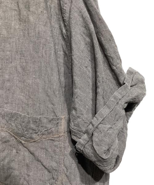 45R（フォーティファイブ・アール）45R (フォーティファイブ・アール) リネンプルオーバーシャツ グレー サイズ:4の古着・服飾アイテム