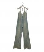 ZARA×Barbieザラ×バービー）の古着「デニムホルターネックジャンプスーツ」｜インディゴ