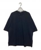 AURALEEオーラリー）の古着「SUPER SOFT PIQUE HENRY NECK」｜ブラック