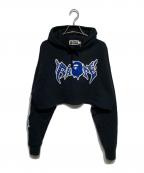 BAPE BY A BATHING APEベイプバイアベイシングエイプ）の古着「Graffiti Studded Hoodie」｜ブラック