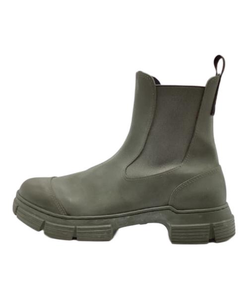 GANNI（ガニー）GANNI (ガニー) RECYCLED RUBBER CITY BOOT オリーブ サイズ:40の古着・服飾アイテム