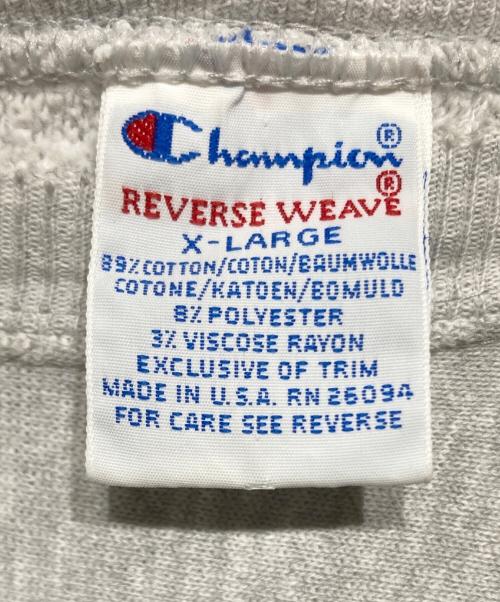 Champion REVERSE WEAVE（チャンピオン リバース ウィーブ）Champion REVERSE WEAVE (チャンピオン リバース ウィーブ) 90ｓクルーネックスウェット グレー サイズ:XLの古着・服飾アイテム