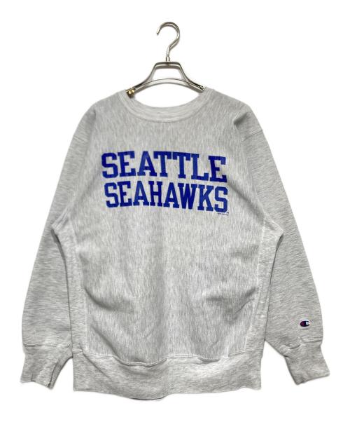 Champion REVERSE WEAVE（チャンピオン リバース ウィーブ）Champion REVERSE WEAVE (チャンピオン リバース ウィーブ) 90ｓクルーネックスウェット グレー サイズ:XLの古着・服飾アイテム