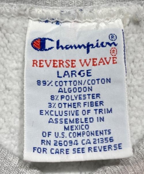 Champion REVERSE WEAVE（チャンピオン リバース ウィーブ）Champion REVERSE WEAVE (チャンピオン リバース ウィーブ) 90ｓクルーネックスウェット グレー サイズ:LARGEの古着・服飾アイテム