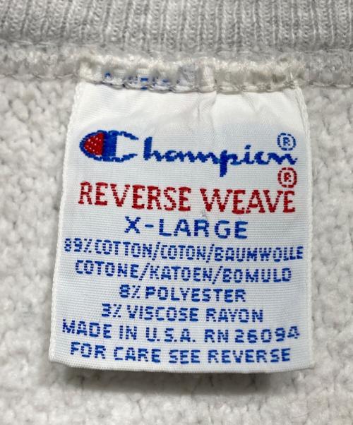 Champion REVERSE WEAVE（チャンピオン リバース ウィーブ）Champion REVERSE WEAVE (チャンピオン リバース ウィーブ) 90ｓクルーネックスウェット グレー サイズ:XLの古着・服飾アイテム