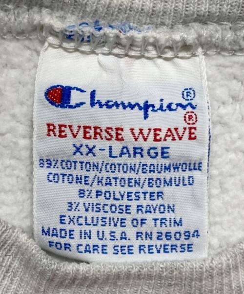 Champion REVERSE WEAVE（チャンピオン リバース ウィーブ）Champion REVERSE WEAVE (チャンピオン リバース ウィーブ) クルーネックスウェット グレー サイズ:XXLの古着・服飾アイテム