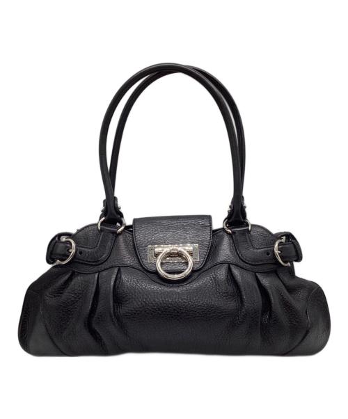 Salvatore Ferragamo（サルヴァトーレ フェラガモ）Salvatore Ferragamo (サルヴァトーレ フェラガモ) ガンチーニハンドバッグ ブラックの古着・服飾アイテム