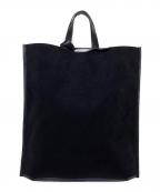 FEEL AND TASTEフィールアンドテイスト）の古着「ラージフラットトートバッグ」｜ブラック