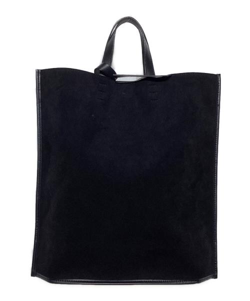 FEEL AND TASTE（フィールアンドテイスト）FEEL AND TASTE (フィールアンドテイスト) ラージフラットトートバッグ ブラックの古着・服飾アイテム