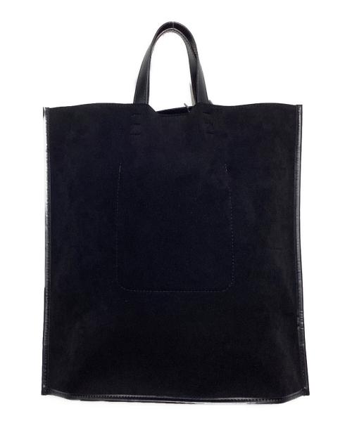 FEEL AND TASTE（フィールアンドテイスト）FEEL AND TASTE (フィールアンドテイスト) ラージフラットトートバッグ ブラックの古着・服飾アイテム