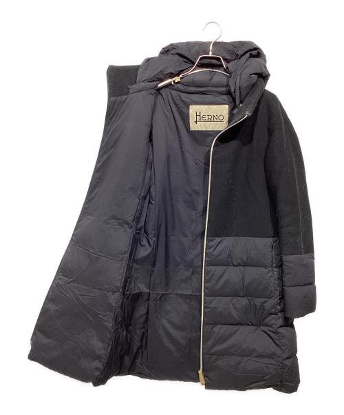 HERNO（ヘルノ）HERNO (ヘルノ) 切替ダウンコート ブラック サイズ:42の古着・服飾アイテム