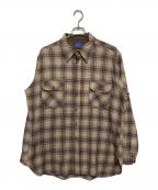 PENDLETONペンドルトン）の古着「80'S ウールチェックシャツ」｜ブラウン