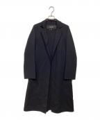 DRAWERドゥロワー）の古着「カシミヤウールベルテッドラップコート」｜ブラック