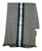 GUCCIグッチ）の古着「GG柄 シェリーライン ストール」｜グレー×ブルー