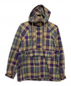GAPギャップ）の古着「90ｓチェックアノラックパーカー」｜ブラウン×パープル