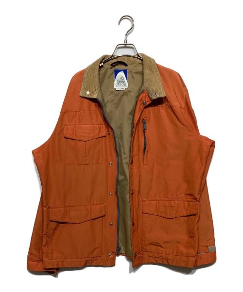 SIERRA DESIGNS（シエラデザインズ）SIERRA DESIGNS (シエラデザインズ) 80’Sコーデュロイカラー ナイロンジャケット オレンジ×ベージュ サイズ:Lの古着・服飾アイテム