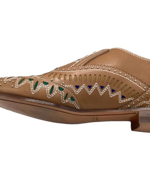 Santoni（サントーニ）Santoni (サントーニ) ダブルモンクシューズ ベージュ×マルチカラー サイズ:40の古着・服飾アイテム