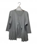 PLEATS PLEASEプリーツプリーズ）の古着「プリーツカーディガン」｜グレー