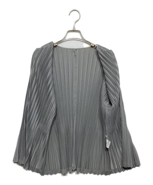 PLEATS PLEASE（プリーツプリーズ）PLEATS PLEASE (プリーツプリーズ) プリーツカーディガン グレー サイズ:3の古着・服飾アイテム