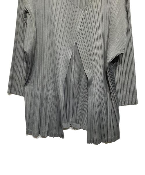 PLEATS PLEASE（プリーツプリーズ）PLEATS PLEASE (プリーツプリーズ) プリーツカーディガン グレー サイズ:3の古着・服飾アイテム