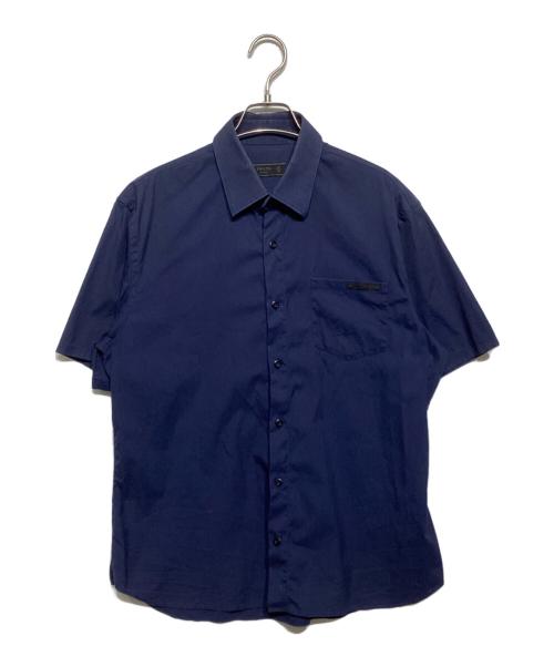 PRADA（プラダ）PRADA (プラダ) 半袖シャツ ネイビー サイズ:41の古着・服飾アイテム