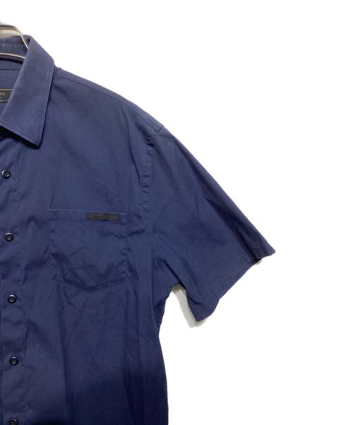 PRADA（プラダ）PRADA (プラダ) 半袖シャツ ネイビー サイズ:41の古着・服飾アイテム