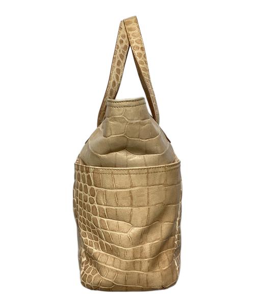 FURLA（フルラ）FURLA (フルラ) 型押しトートバッグ ベージュの古着・服飾アイテム