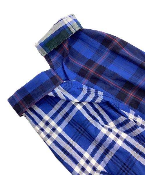 FAT（エフエーティー）FAT (エフエーティー) ビッグチェックシャツ ブルー サイズ:XXLの古着・服飾アイテム