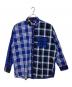 FAT（エフエーティー）の古着「ビッグチェックシャツ」｜ブルー
