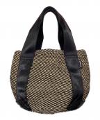 BRIEFINGブリーフィング）の古着「BUCKET ROUND TOTE M」｜ベージュ×ブラック