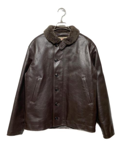 RADIALL（ラディアル）RADIALL (ラディアル) レザーデッキジャケット ブラウン サイズ:40の古着・服飾アイテム