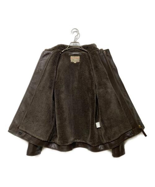 RADIALL（ラディアル）RADIALL (ラディアル) レザーデッキジャケット ブラウン サイズ:40の古着・服飾アイテム