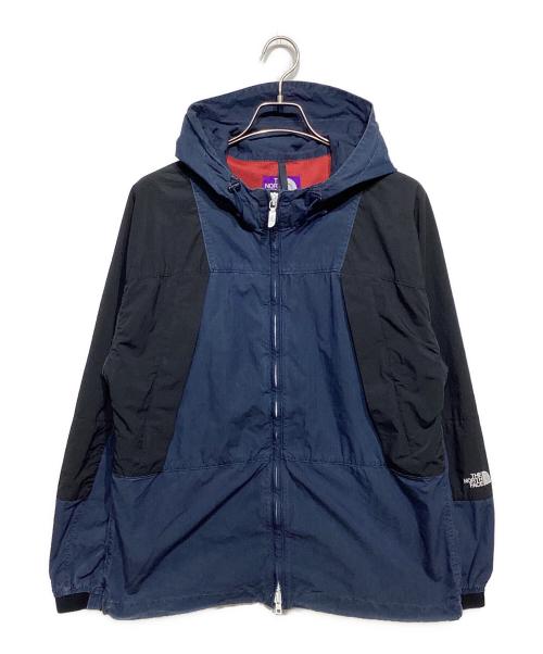 THE NORTHFACE PURPLELABEL（ザ・ノースフェイス パープルレーベル）THE NORTHFACE PURPLELABEL JOURNAL STANDARD (ジャーナル スタンダード) Indigo Mountain Wind Parka インディゴ×ブラック サイズ:Mの古着・服飾アイテム