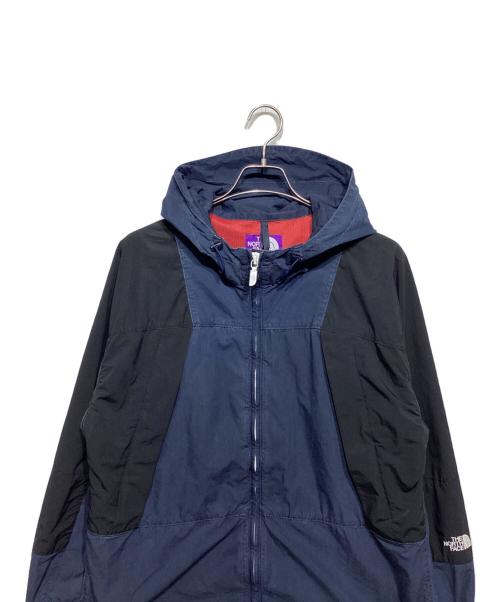THE NORTHFACE PURPLELABEL（ザ・ノースフェイス パープルレーベル）THE NORTHFACE PURPLELABEL JOURNAL STANDARD (ジャーナル スタンダード) Indigo Mountain Wind Parka インディゴ×ブラック サイズ:Mの古着・服飾アイテム