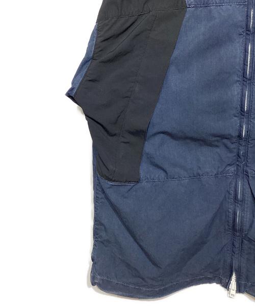 THE NORTHFACE PURPLELABEL（ザ・ノースフェイス パープルレーベル）THE NORTHFACE PURPLELABEL JOURNAL STANDARD (ジャーナル スタンダード) Indigo Mountain Wind Parka インディゴ×ブラック サイズ:Mの古着・服飾アイテム